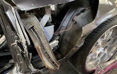 67 Pontiac Firebird crashed detail